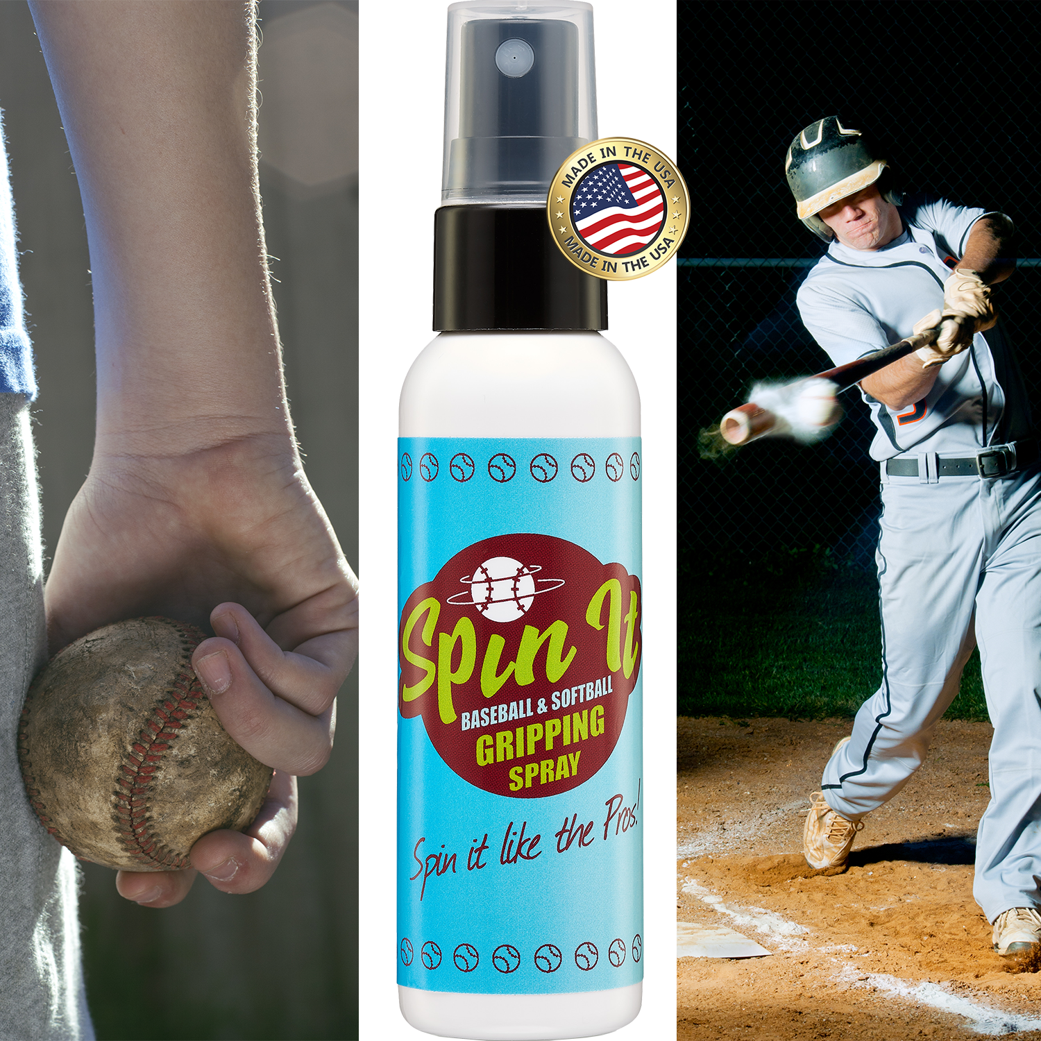 Spin-iT Baseball Grip Spray – Better Grip. Better Control. Better Performance